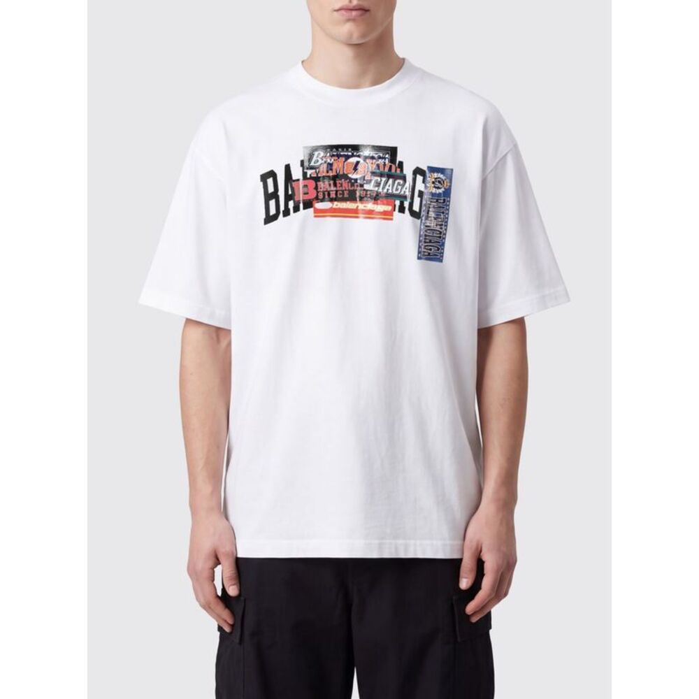 Balenciaga Men Balenciaga Relaxed Fit Cotton T-Shirt With Graphic Print